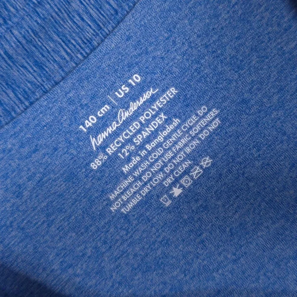 HANNA ANDERSSON Polo Shirt Boys 10 Blue‎ Perfomance Short Sleeve